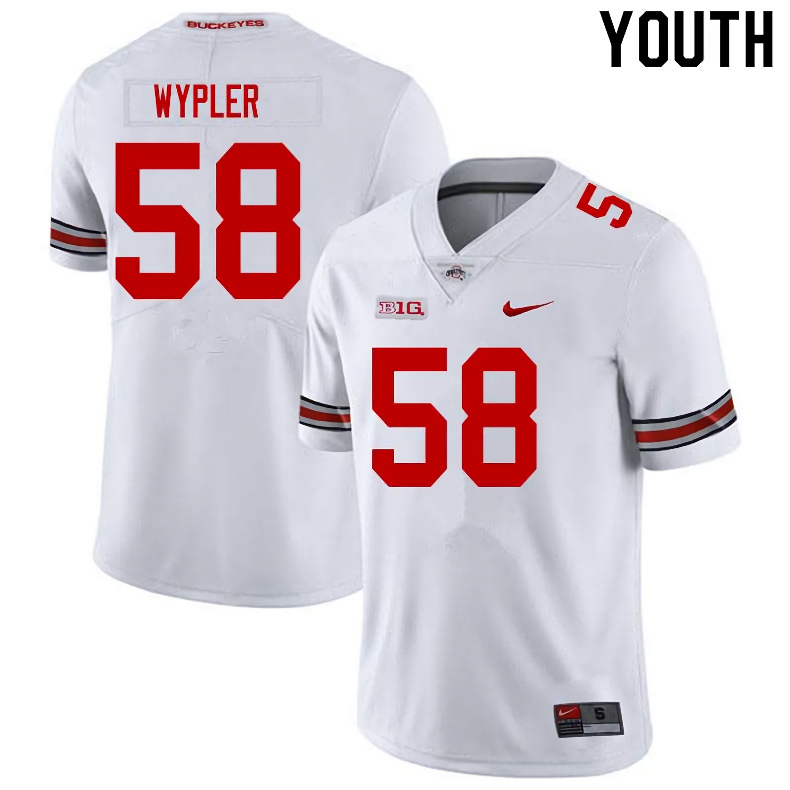 Luke Wypler Ohio State Buckeyes Youth NCAA #58 Nike White College Stitched Football Jersey UEN4456AX
